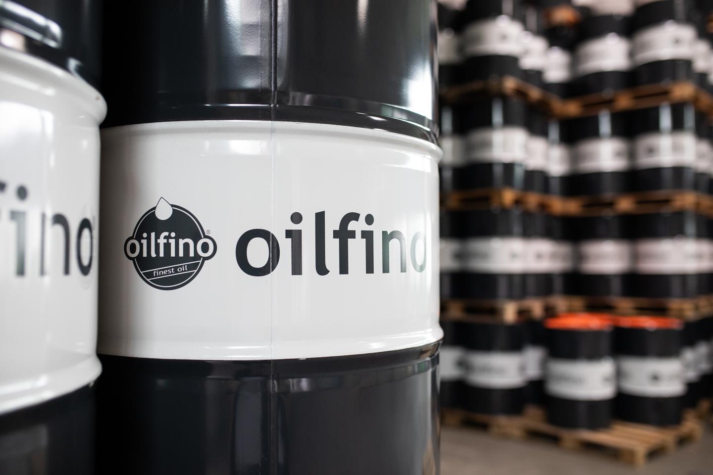 oelfass mit dem oilfino logo