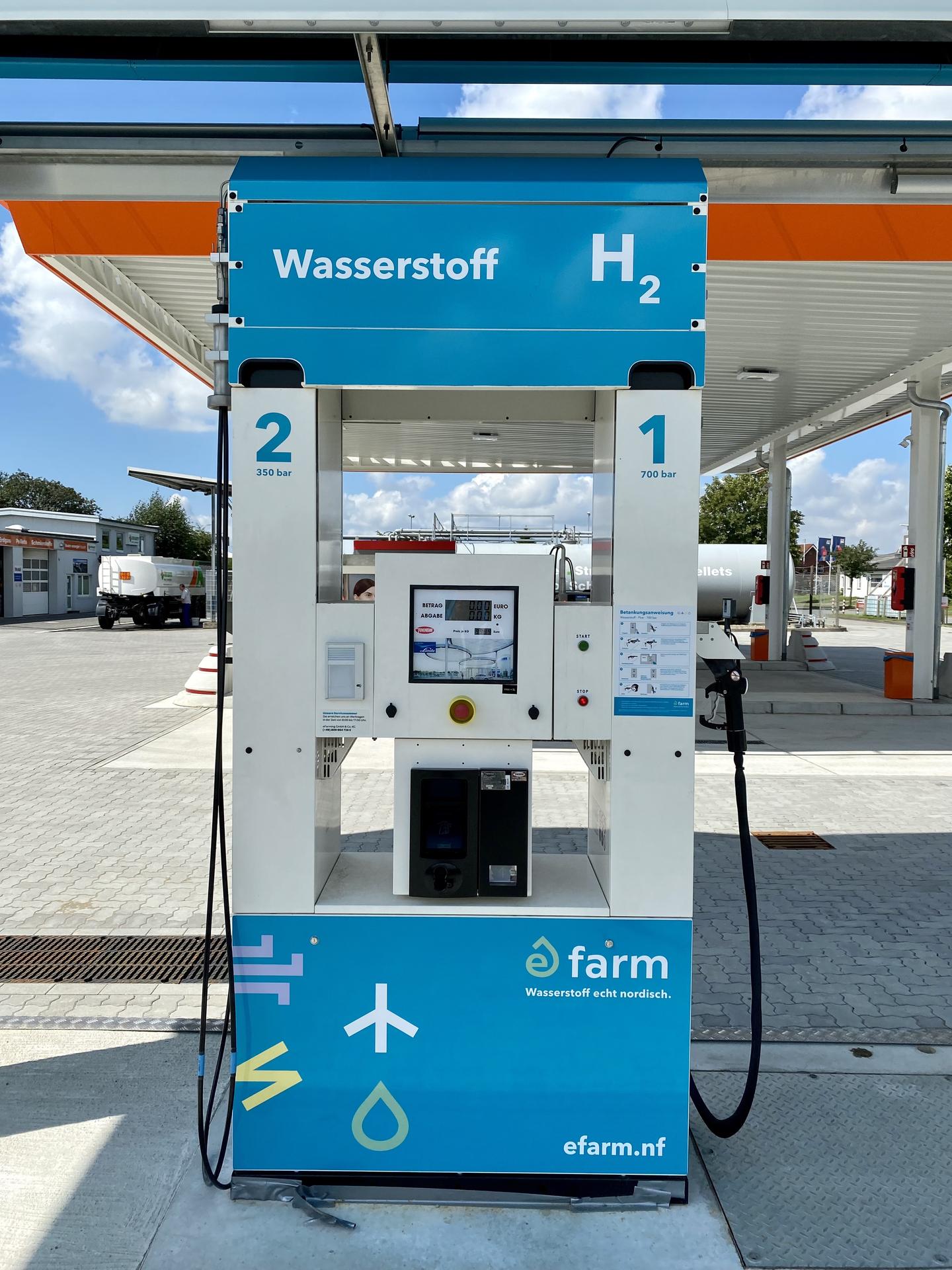 Wasserstoff Tankstelle Zapfsäule Husum